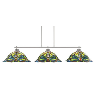 Odyssey 3 Light Large Linear Island Pendant 19 Inch Wide by Toltec - 2633-990