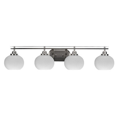 Odyssey 4 Light Steel Vanity Light 40.25 Inch Length by Toltec - 2614-BN-212