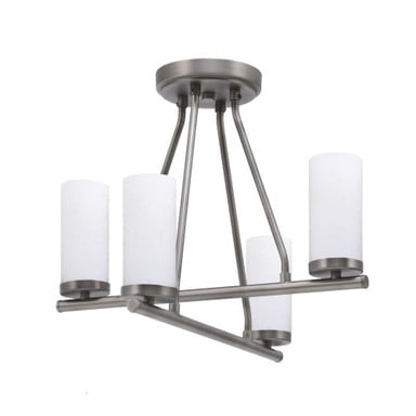 Trinity 4 Light 18 Inch Wide Semi Flush Mount by Toltec - 2807-5-80
