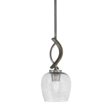 Monterey 1 Light Glass Small Pendant 12.75 Inch Tall by Toltec - 2901-MBDW-4810