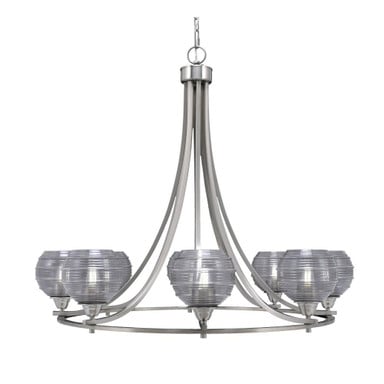 Paramount 8 Light Oversized Chandelier by Toltec 3408-BN-5112