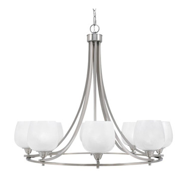 Paramount 8 Light Large Chandelier by Toltec 3408-BN-4811