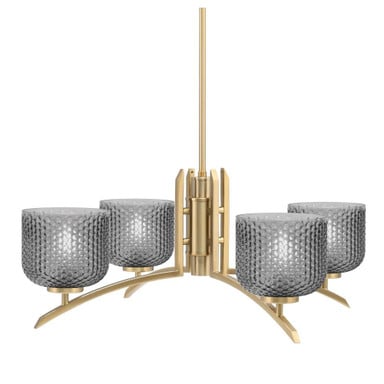 Kurve 4 Light Large Chandelier by Toltec 3704-NAB-461