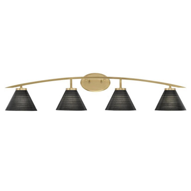 Kurve 4 Light Steel Vanity Light 8.75 Inch Tall by Toltec - 3724-NAB-4059
