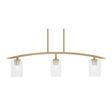 Kurve 3 Light Bar Island Pendant 10.5 Inch Tall by Toltec - 3736-NAB-530