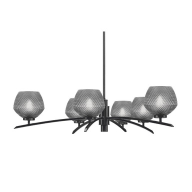 Kurve 6 Light Large Chandelier by Toltec 3746-MB-46