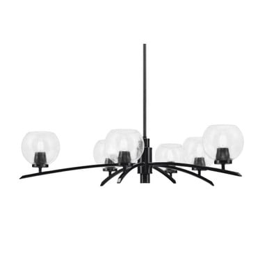 Kurve 6 Light Large Chandelier by Toltec 3746-MB-41