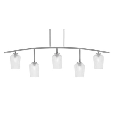 Kurve 5 Light Bar Island Pendant 15.5 Inch Tall by Toltec - 3745-NAB-4250