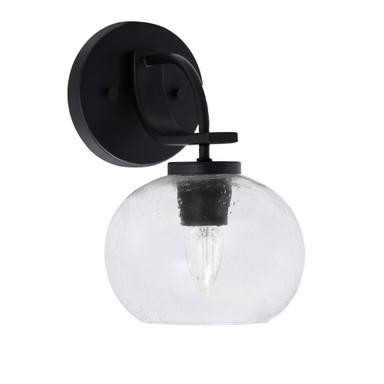 Cavella 1 Light Down Glass Wall Sconce 10.5 Inch Tall by Toltec - 3911-MB-202