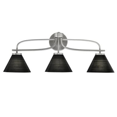 Cavella 3 Light Matrix Vanity Light 28.75 Inch Length by Toltec - 3913-4059