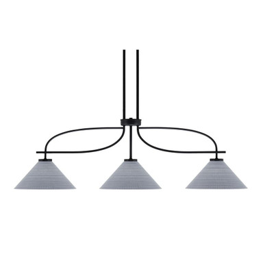 Cavella 3 Light Steel Medium Island Pendant 44.5 Inch Length by Toltec - 3936-MB-4002