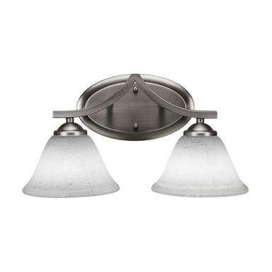 Zilo 2 Light Steel Vanity Light 15.75 Inch Length by Toltec - 552--825-1575