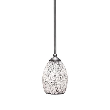 Zilo 1 Light Stem Hung Mini Pendant 8 Inch Tall by Toltec - 560-GP-4165