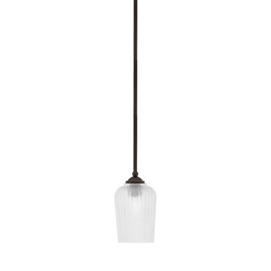 Zilo 1 Light Stem Hung Mini Pendant 8.5 Inch Tall by Toltec - 560-MB-4250