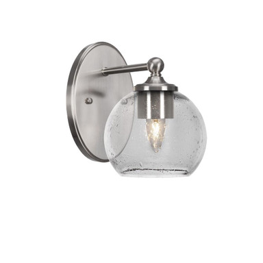 Capri 1 Light Bubble Glass Wall Sconce 8.25 Inch Tall by Toltec - 5911-825575