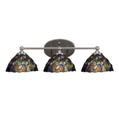 Capri 3 Light Art Glass Vanity Light 23.75 Inch Length by Toltec - 5913-7252375