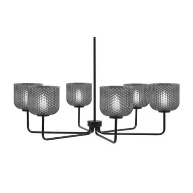 Sandia 6 Light Chandelier 10.5 Inch Tall and 36 Inch Wide by Toltec - 6206-105-36