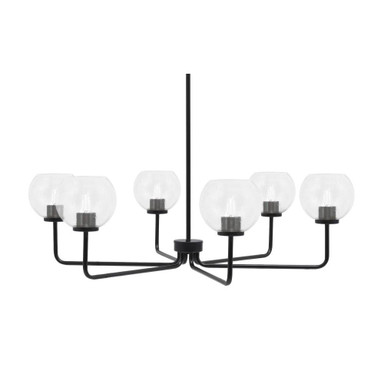 Sandia 6 Light Chandelier 10.25 Inch Tall and 35.75 Inch Wide by Toltec - 6206-1025-3575