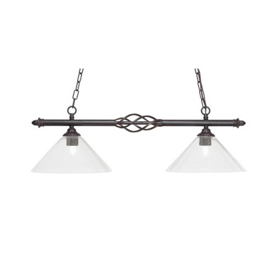 Elegante 2 Light Island 10.25 Inch Tall and 33 Inch Length by Toltec - 862-DG-306
