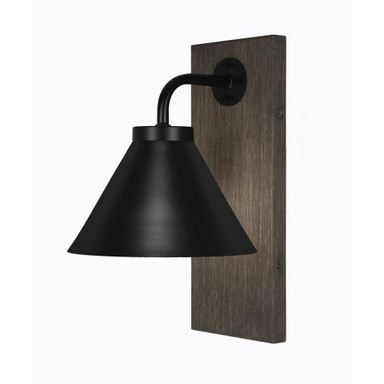 Oxbridge 1 Light Down Metal Shade Wall Sconce 7 Inch Wide by Toltec - OX1_1771_WSMB7_MS
