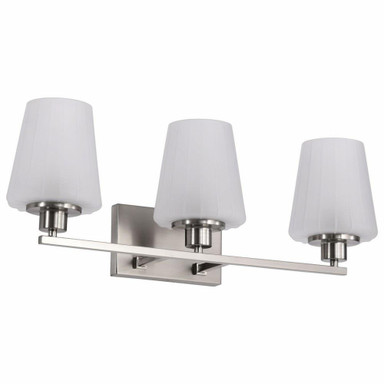 Lune 3 Light Bath Vanity 8.75 Inch Tall and 24 Inch Wide by Nuvo - 60/8223