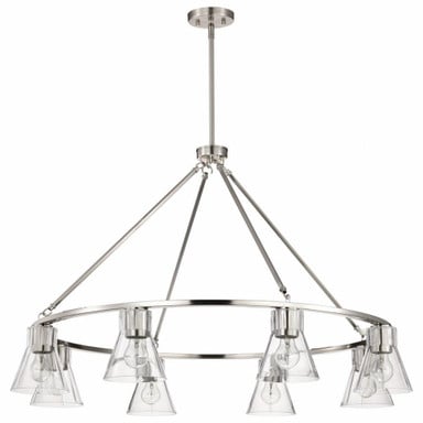 Gianna 8 Light Chandelier 25 Inch Tall and 40 Inch Wide by Nuvo - 60/8336