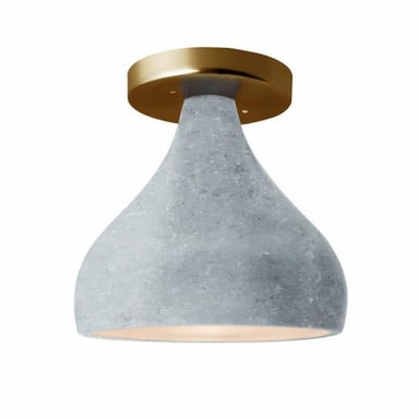 Radiance 1 Light Medium Droplet Semi Flush Mount by Justice Design - CER-6383