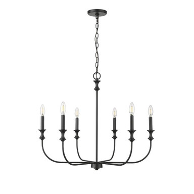Savanne 6 Light Chandelier 25 Inch Tall and 28.25 Inch Wide by Millennium - 29506