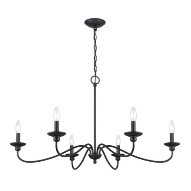 Delvona 6 Light Chandelier 20.38 Inch Tall X 36.75 Inch Wide by Millennium - 4386