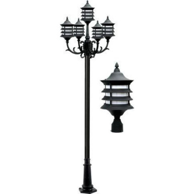 Stephanie 129.25 Inch 80W 5 LED Post Mount by Dabmar - GM1805-LED16