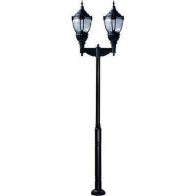 168 Inch 150W 2 LED Dark Top Acorn Post Mount by Dabmar - GM8060-LED75