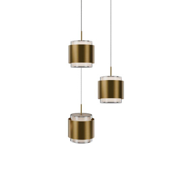Banded 26W 3 4CCT LED Pendant 5 Inch Tall and 11.75 Inch Wide by dweLED - PD-68903R
