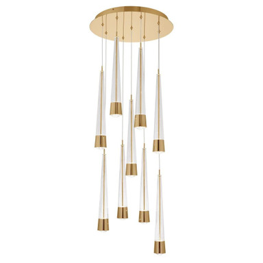 Quill 72W 9 LED Light Large Pendant by Dweled - PD-59409R