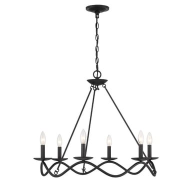 6 Light Large Chandelier by Meridian M100137
