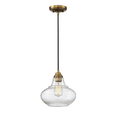 1 Light Mid Century Modern Small Pendant 10 Inch Tall by Meridian - M70080