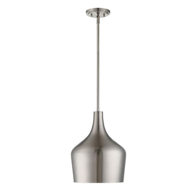 1 Light Mid Century Modern Small Pendant 14 Inch Tall by Meridian - M70020
