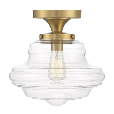 1 Light 12 Inch Wide Vintage Semi Flush Mount by Meridian - M60069