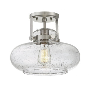 1 Light 12 Inch Wide Modern Semi Flush Mount by Meridian - M60064