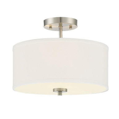 2 Light 13 Inch Wide Contemporary Semi Flush Mount by Meridian - M60008
