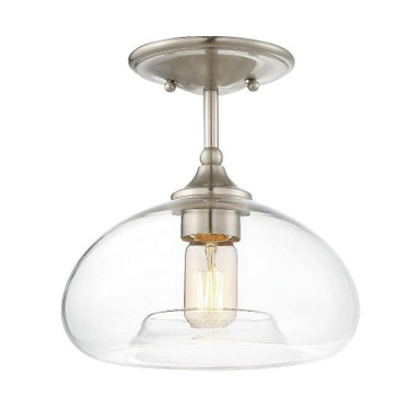 1 Light 10.75 Inch Wide Modern Semi Flush Mount by Meridian - M60017