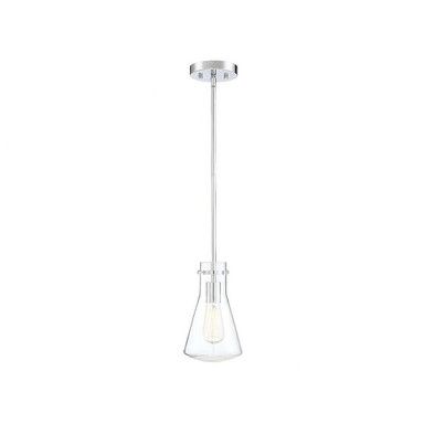 1 Light Mid Century Modern Small Pendant 10.5 Inch Tall by Meridian - M70063