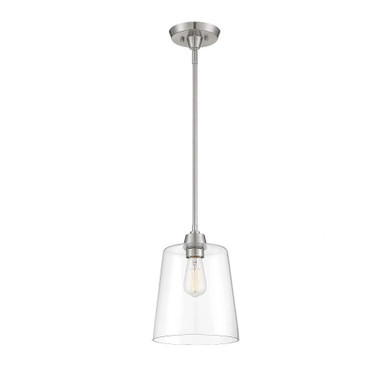 1 Light Mid Century Modern Small Pendant 11.5 Inch Tall by Meridian - M70081