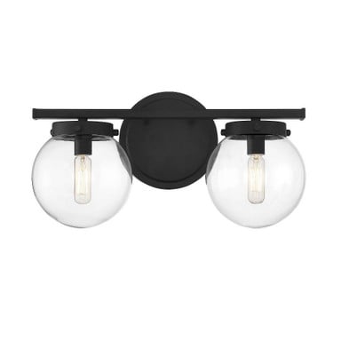 2 Light Mid Century Modern Vanity Light 16 Inch Wide by Meridian - M80046