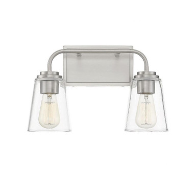 2 Light Mid Century Modern Vanity Light 9.75 Inch Tall by Meridian - M80043