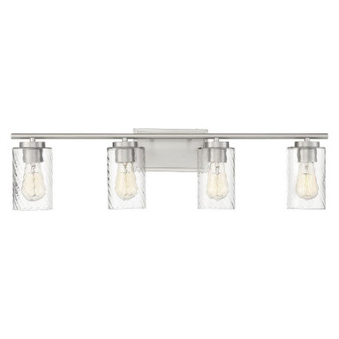 4 Light Cylinder Down Mid Century Vanity Light 32 Inch Wide by Meridian - M80039