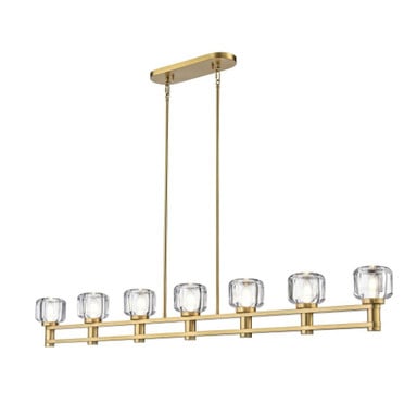 Samar 7 Light Linear Chandelier 7.25 Inch Tall and 60 Inch Wide by DVI - DVP34604