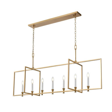 Carisbrooke 7 Light Linear Chandelier 18.75 Inch X 56.25 Inch Wide by DVI - DVP37104