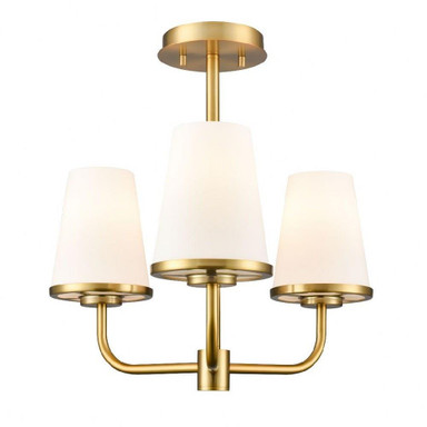 Kanata 3 Light Semi Flush Mount 16 Inch Tall and 17.5 Inch Wide by DVI - DVP48012