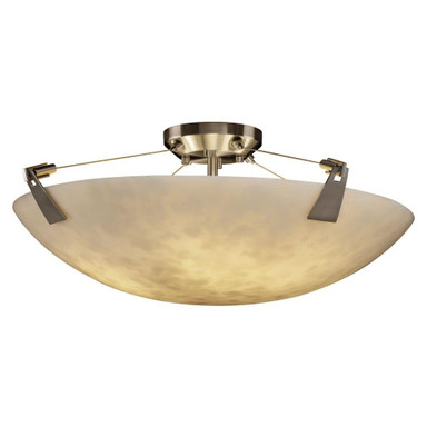 Clouds Tapered Clips 6 Light Round Semi Flush Mount by Justice Design - CLD-9632-35