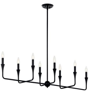 Alvaro 8 Light Candle Style Linear Chandelier by Kichler - 52693